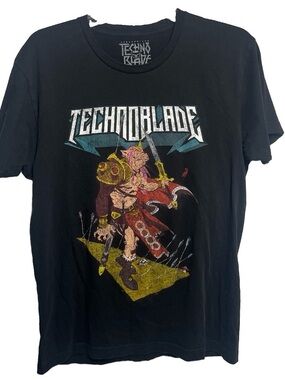 TechnoBlade Mens So Long Nerds T Shirt Size Medium Youtuber Short Sleeve Black